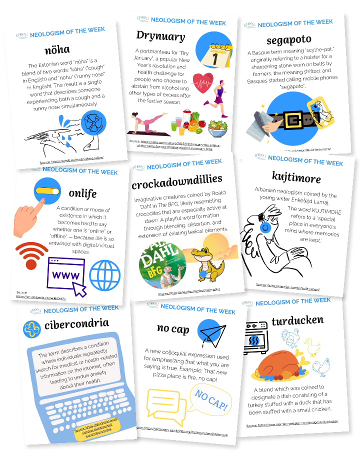 Neologism of the Week Collage Neologism of the Week Collage